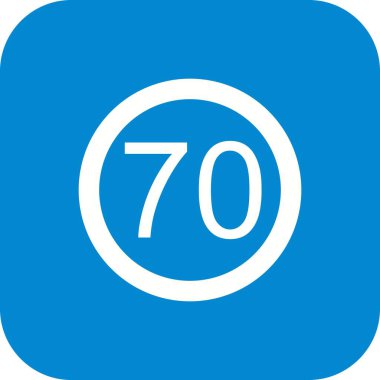 Vektör hız sınırı 70 simgesini işaret simge vektör çizim için kişisel ve ticari kullanım..