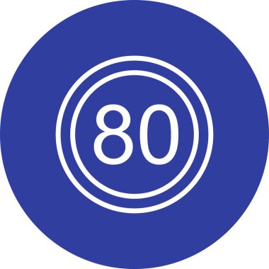 Vektör hız sınırı 80 simgesini işaret simge vektör çizim için kişisel ve ticari kullanım..