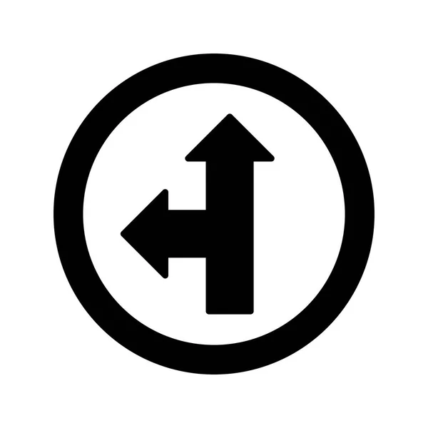 Vektor Geht Geradeaus Oder Links Symbol Symbol Vektor Illustration Für — Stockvektor