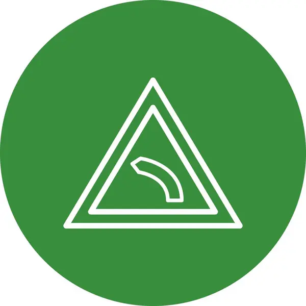Vektor Linkskurve Symbol Symbol Vektor Illustration Für Den Persönlichen Und — Stockvektor