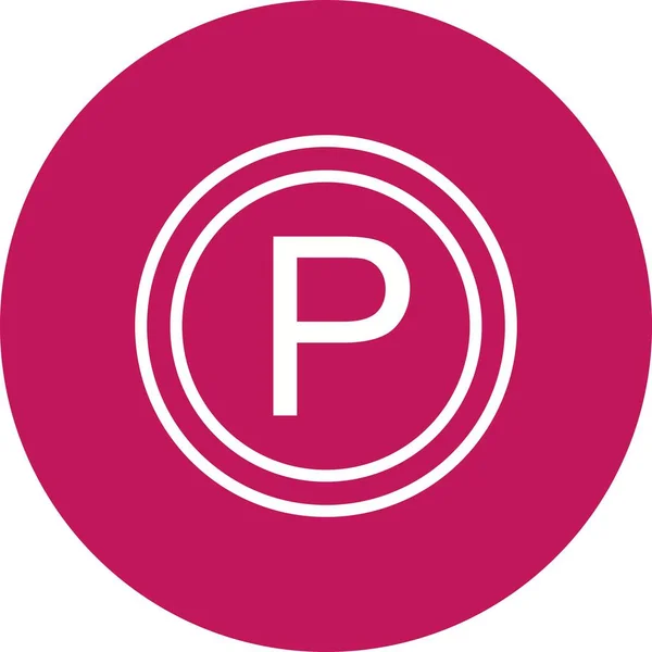 Vector Parking Icon Signaal Pictogram Vectorillustratie Voor Persoonlijk Commercieel Gebruik — Stockvector