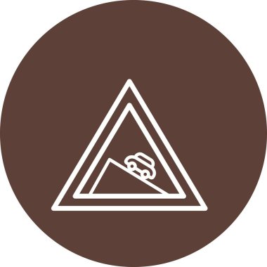 Vektör Tehlikeli iniş Simgesi Simge Vektör Çizim kişisel ve ticari kullanım için..