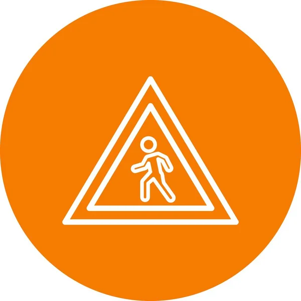 Vector Pedestrian Crossing Icon Sign Icon Vector Illustration Personal Commercial — Stock Vector