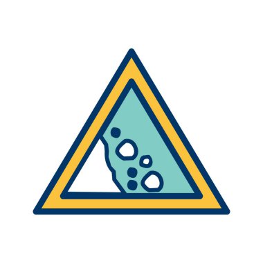 Vector Falling rock Icon Sign Icon Vector Illustration For Personal And Commercial Use..