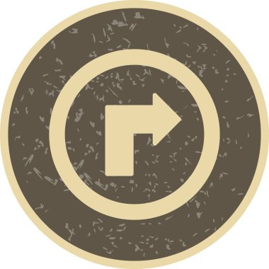 Vektör dönüş için sağ simge işareti simge vektör çizim kişisel ve ticari kullanım için..