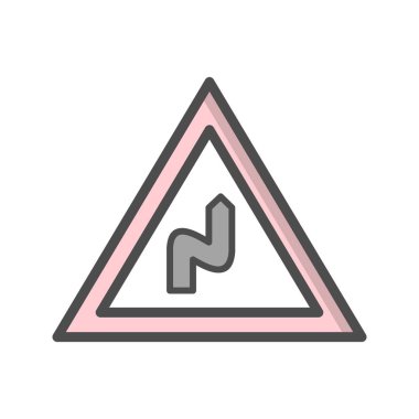 Vektör çift viraj doğru simgesini işaret simge vektör çizim için kişisel ve ticari kullanım için..