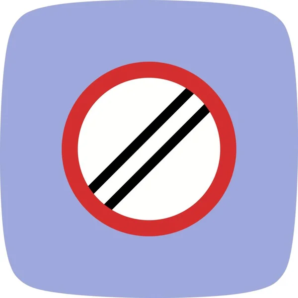 Vektor Nationales Tempolimit Gilt Symbol Symbol Vektor Illustration Für Den — Stockvektor