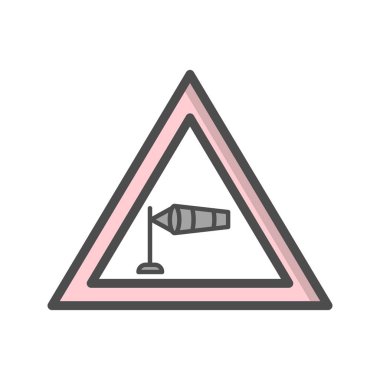 Vektör güçlü çapraz rüzgar simgesini işaret simge vektör çizim için kişisel ve ticari kullanım..