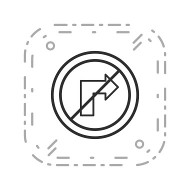 Vektör yok sağa simgesini işaret simge vektör çizim için kişisel ve ticari kullanım..