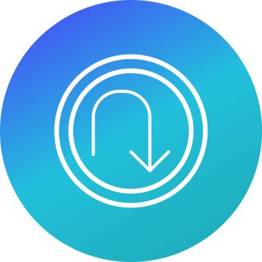 Vektör u dönüşü simgesini işaret simge vektör çizim kişisel ve ticari kullanım için..