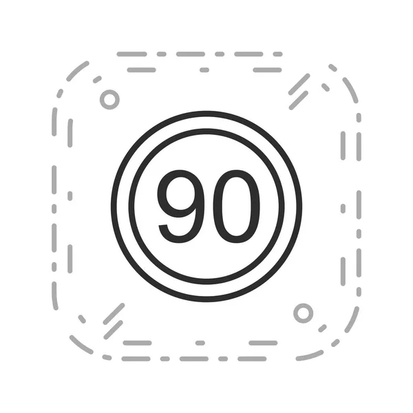 Διάνυσμα Όριο Ταχύτητας Εικονίδιο Σύμβολο Εικονίδιο Διανυσματικά Εικονογράφηση Για Προσωπική — Διανυσματικό Αρχείο