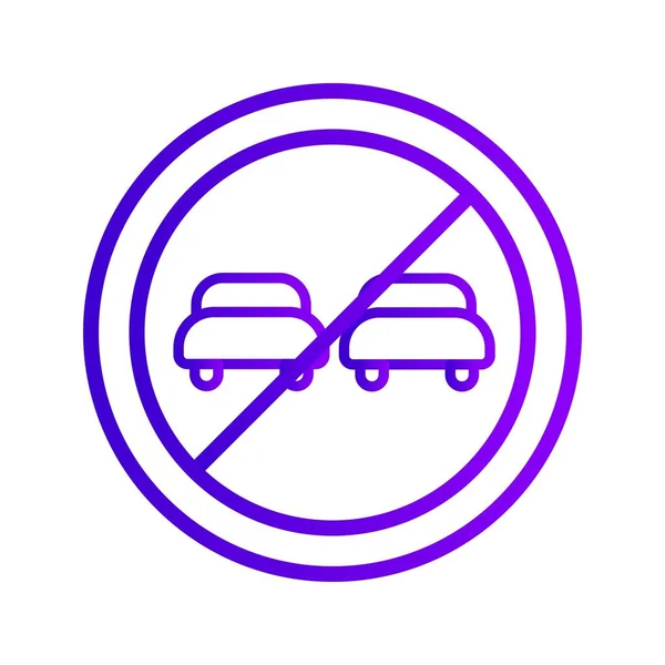 Vektorüberholen Verboten Symbol Symbol Vektor Illustration Für Den Persönlichen Und — Stockvektor