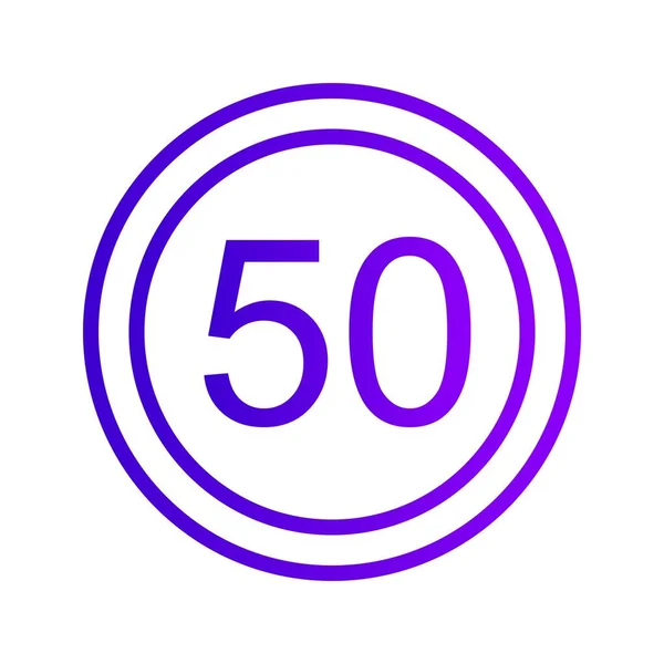 Vector Speed Limit Icon Sign Icon Vector Illustration Personal Commercial — ストックベクタ