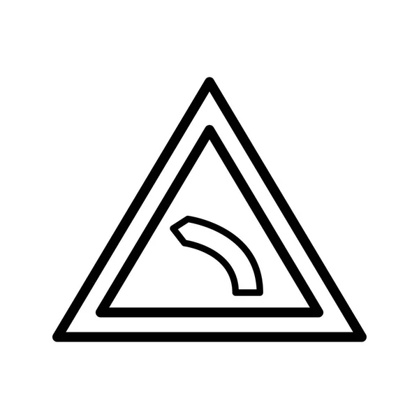 Vektor Linkskurve Symbol Symbol Vektor Illustration Für Den Persönlichen Und — Stockvektor