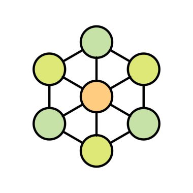Molekül vektör simge işareti simge vektör çizim kişisel ve ticari kullanım için..