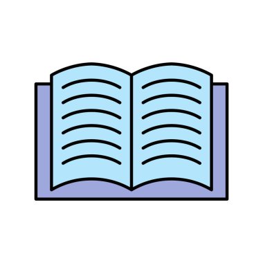 Açık kitap vektör simge işareti simge vektör çizim kişisel ve ticari kullanım için..