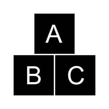 ABC küp vektör simge işareti simge vektör çizim kişisel ve ticari kullanım için..