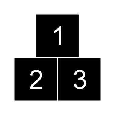 123 küpleri simgesini işaret simge vektör çizim kişisel ve ticari kullanım için vektör..
