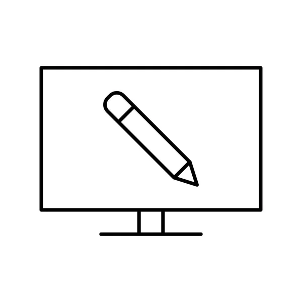 個人的な商業使用のためオンライン教育ベクトル アイコン記号アイコンのベクトル図 — ストックベクタ