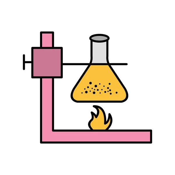 Feuer Unter Kolbenvektor Symbol Zeichen Symbol Vektor Illustration Für Den — Stockvektor