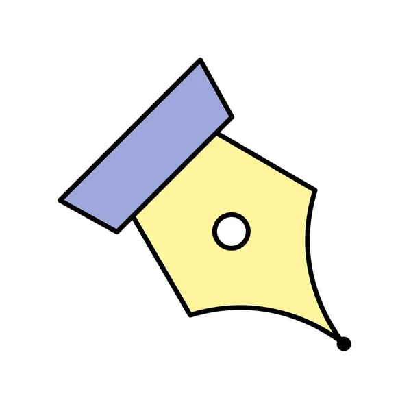 Feder Vektor Symbol Symbol Vektor Illustration Für Den Persönlichen Und — Stockvektor