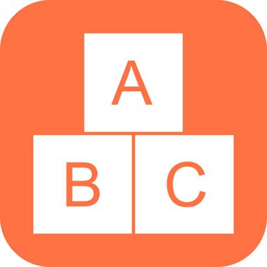 ABC küp vektör simge işareti simge vektör çizim kişisel ve ticari kullanım için..