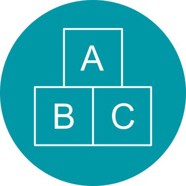 ABC küp vektör simge işareti simge vektör çizim kişisel ve ticari kullanım için..