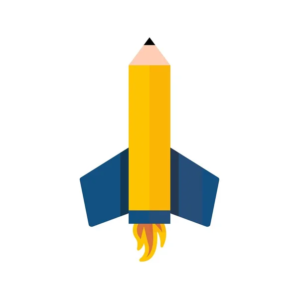 Pencil Rocket Vector Icon Sign Icon Vector Illustration Personal Commercial — Stock Vector