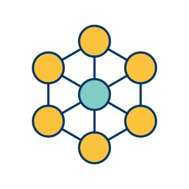 Molekül vektör simge işareti simge vektör çizim kişisel ve ticari kullanım için..