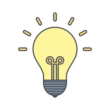 Ampul vektör simge işareti simge vektör çizim kişisel ve ticari kullanım için..