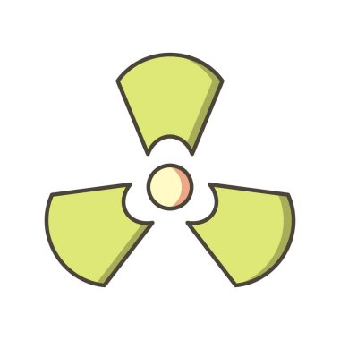 Radyasyon vektör simge işareti simge vektör çizim kişisel ve ticari kullanım için..
