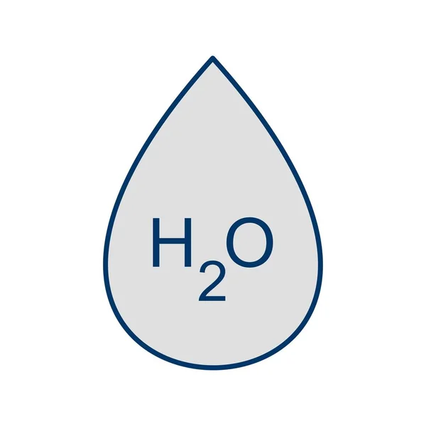 H2O Wektor Ikona Znak Ikona Ilustracja Wektorowa Użytku Osobistego Komercyjnego — Wektor stockowy