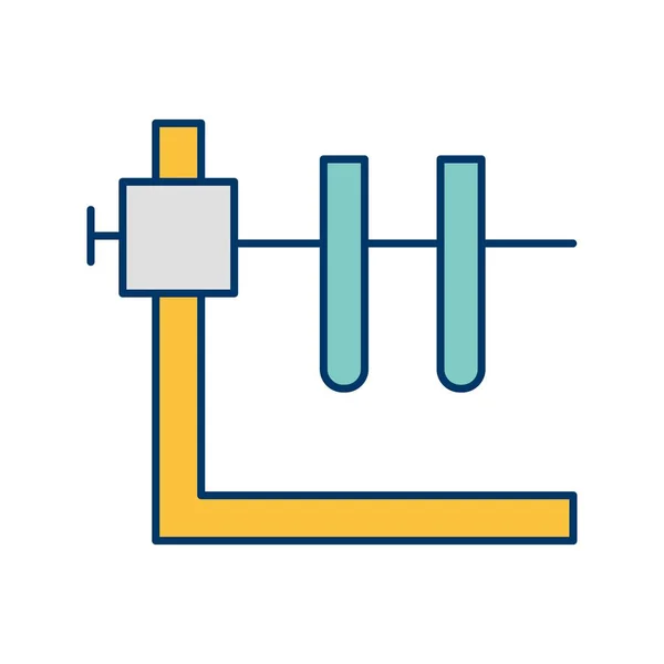 Ilustração Vetor Ícone Sinal Vetor Vetor Dois Tubos Com Suporte — Vetor de Stock