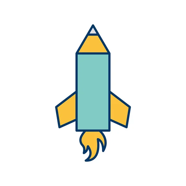 Tužka Rocket Vektorové Ikony Znamení Ikonu Vektorové Ilustrace Pro Osobní — Stockový vektor