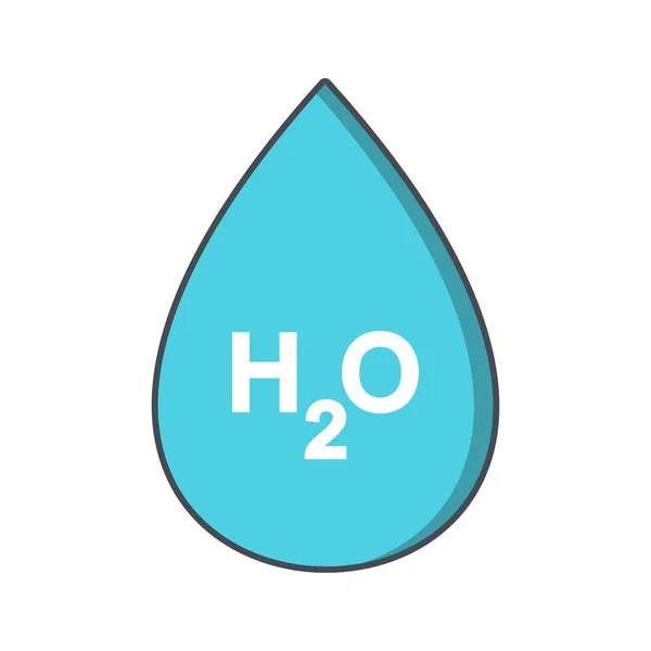 H2O Vektor Symbol Symbol Vektor Illustration Für Den Persönlichen Und — Stockvektor