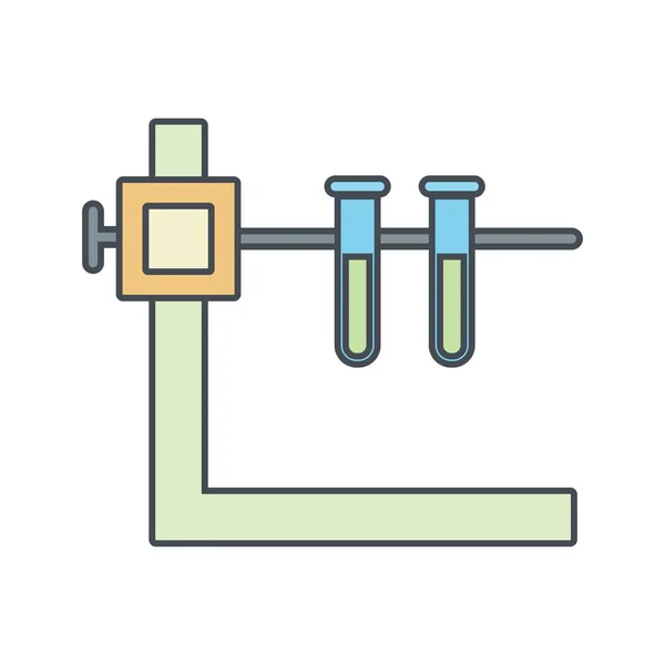 Ilustração Vetor Ícone Sinal Vetor Vetor Dois Tubos Com Suporte — Vetor de Stock