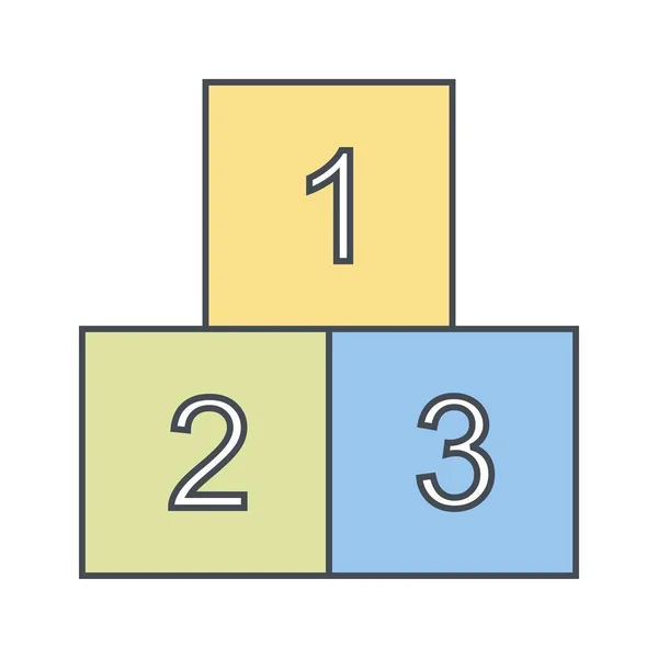 123 Würfel Vektor Symbol Symbol Vektor Illustration Für Den Persönlichen — Stockvektor