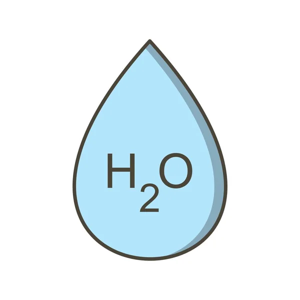 H2O Vektor Symbol Symbol Vektor Illustration Für Den Persönlichen Und — Stockvektor