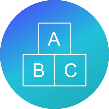 ABC küp vektör simge işareti simge vektör çizim kişisel ve ticari kullanım için..