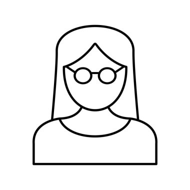 Kadın bilim adamı vektör simge işareti simge vektör çizim kişisel ve ticari kullanım için..