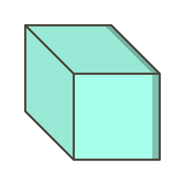 Illustration Vectorielle Icône Signe Icône Cube Pour Usage Personnel Commercial — Image vectorielle