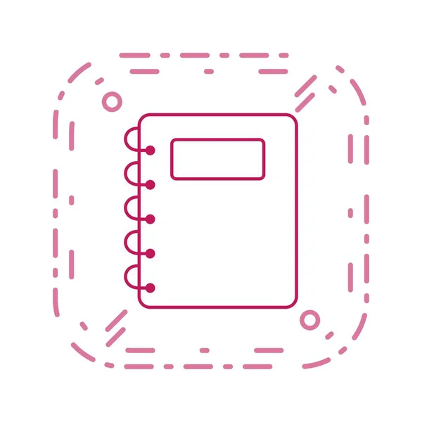 Εικονογράφηση Διάνυσμα Εικονίδιο Φορέα Εικονίδιο Σημάδι Σημειωματάριο Notepad Για Προσωπική — Διανυσματικό Αρχείο
