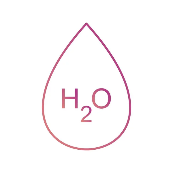 H2O Vektor Symbol Symbol Vektor Illustration Für Den Persönlichen Und — Stockvektor