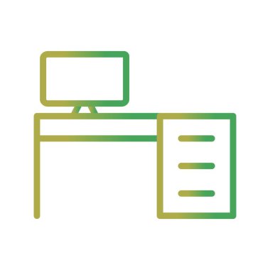 Office tablo vektör simge işareti simge vektör çizim kişisel ve ticari kullanım için..