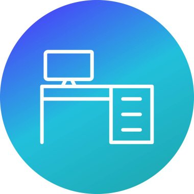 Office tablo vektör simge işareti simge vektör çizim kişisel ve ticari kullanım için..