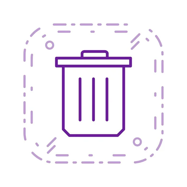 Trash Vector Icon Zeichen Icon Vektor Illustration Für Den Persönlichen — Stockvektor