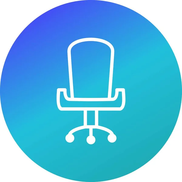 办公室椅子矢量图标标志图标矢量插图供个人和商业使用 — 图库矢量图片