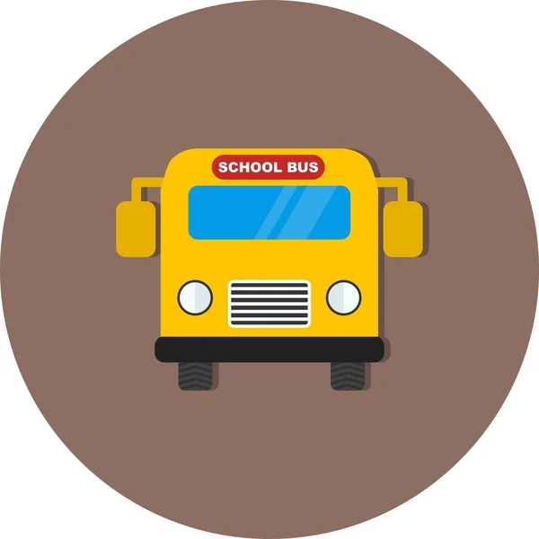 Autobús Escolar Vector Ico — Archivo Imágenes Vectoriales
