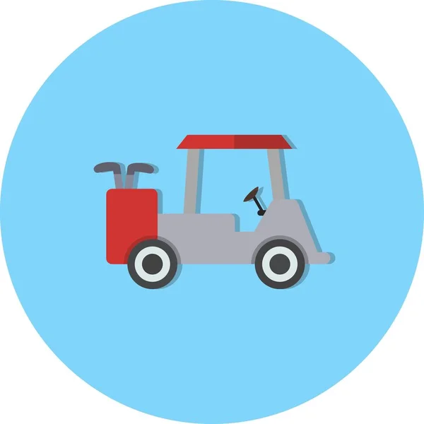 Vector Golf Cart Ico — Stockvector