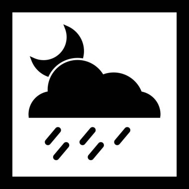 Vektör gece yağmur ICO